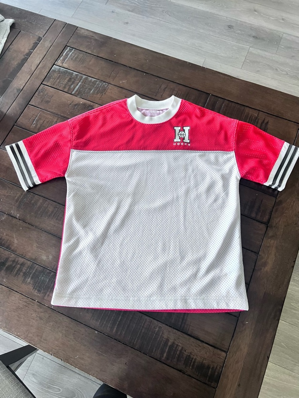 Old Navy Red and White Mesh Jersey Top for Kids